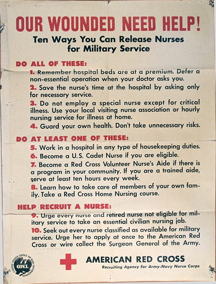 AK0620 OUR WOUNDED NEED HELP! - TEN WAYS YOU CAN RELEASE NURSES FOR MILITARY SERVICE