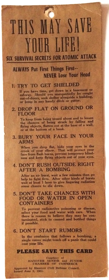 H090 THIS MAY SAVE YOUR LIFE - SIX SURVIVAL SECRETS FOR ATOMIC ATTACK