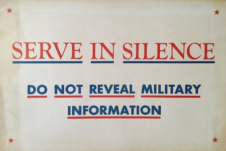 H197 SERVE IN SILENCE - DO NOT REVEAL MILITARY INFORMATION