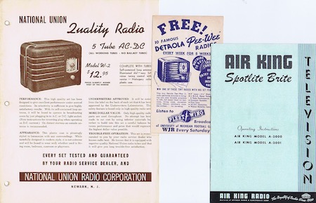 H271 GROUP OF 3 EARLY RADIO AND TV PROMOTIONS