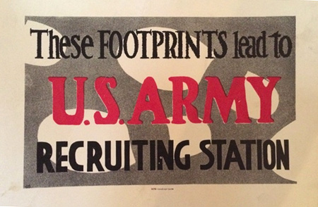 U0101 THESE FOOTPRINTS LEAD TO U.S. ARMY RECRUITING STATION