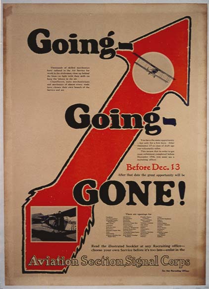 WW1118 GOING- GOING- GONE! AVIATION SECTION SIGNAL CORPS