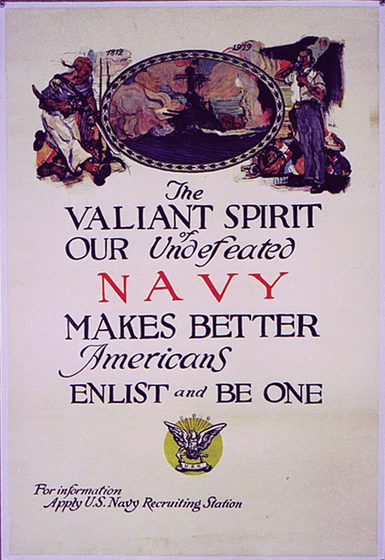 WW961 VALIANT SPIRIT OF OUR UNDEFEATED NAVY MAKES BETTER AMERICANS - ENLIST AND BE ONE