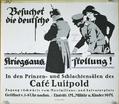 YK0325 VISIT THE GERMAN WAR EXHIBITION - CAFE LUITPOLD - LUDWIG HOHLWEIN