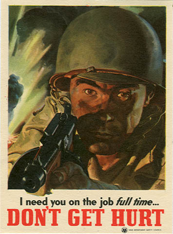 AK0036 DON’T GET HURT - I NEED YOU ON THE JOB FULL TIME - STAMP