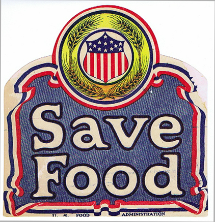 AK0564 SAVE FOOD - US FOOD ADMINISTRATION WINDOW STICKER
