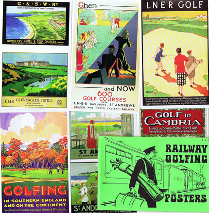 DK084 DALKEITH’S POSTER POSTCARDS: RAILWAY GOLFING POSTERS