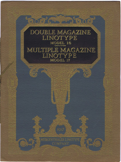 DK270 LINOTYPE MODEL 16 AND 17 CATALOG