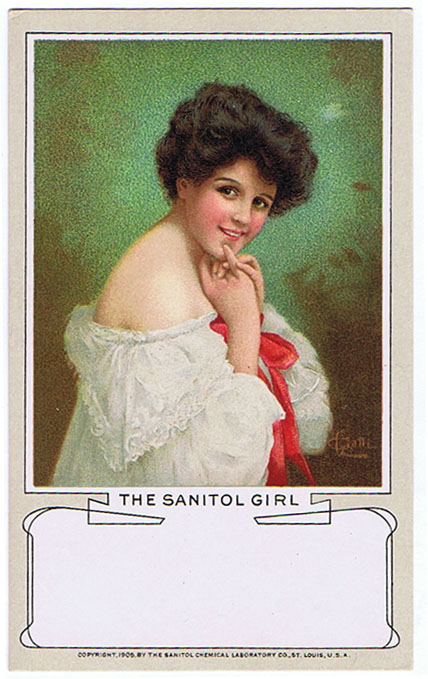G071 SANITOL GIRL POST CARD
