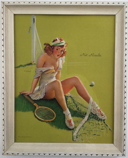 H325 EMBOSSED VINTAGE PIN UP “NET RESULTS”