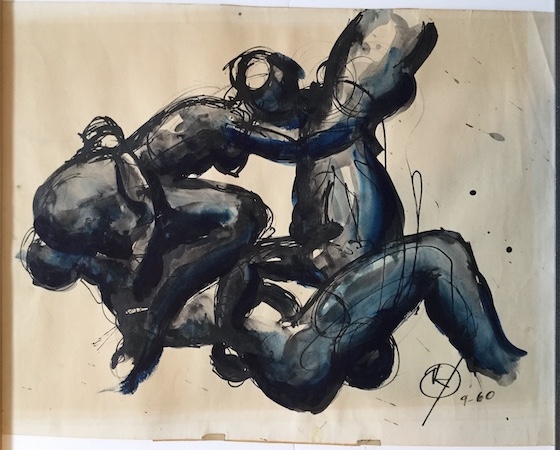 J89 EROTIC GOUACHE AND INK