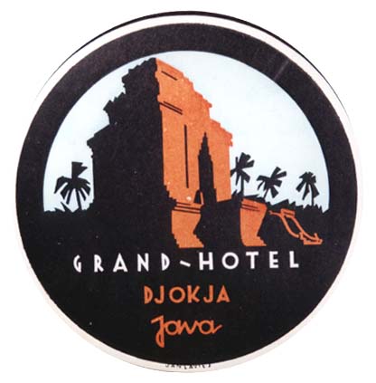 UL1291 GRAND HOTEL DJOKJA - JAVA - LUGGAGE LABEL