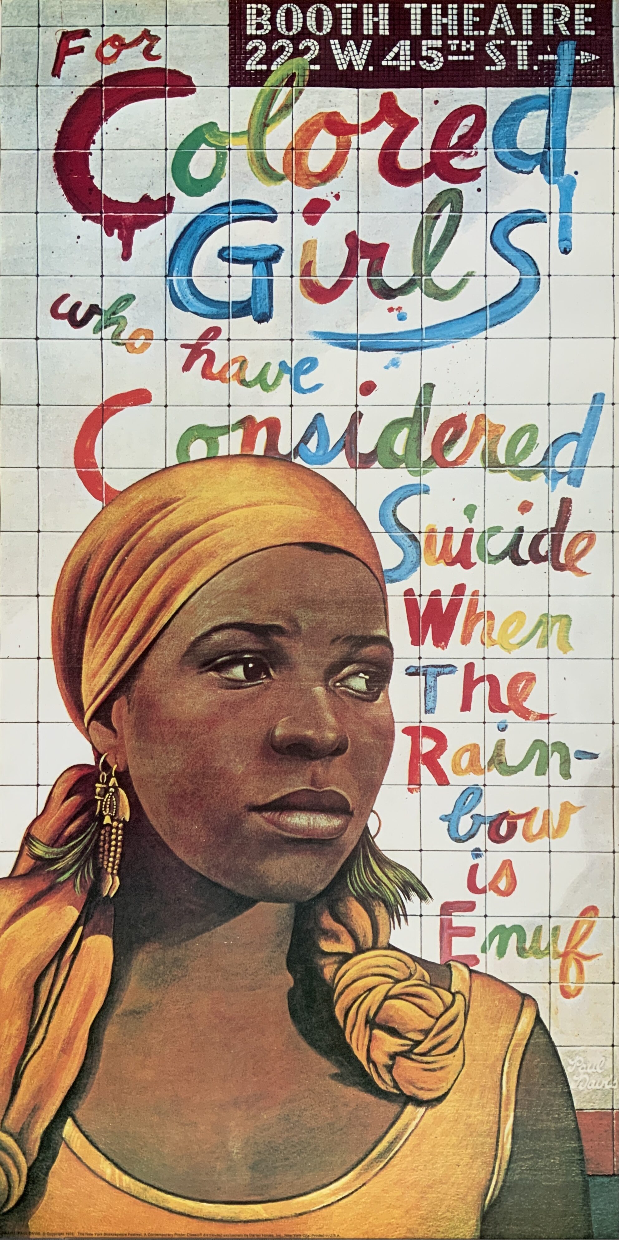 WW525 FOR COLORED GIRLS WHO HAVE CONSIDERED SUICIDE WHEN THE RAINBOW IS ENUF - BOOTH THEATER
