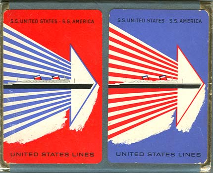 YK0527 PLAYING CARDS - UNITED STATES LINES - SS AMERICA