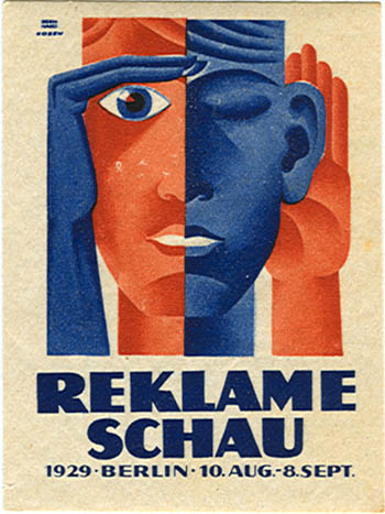 AK0041 REKLAME SCHAU BERLIN 1929 STAMP