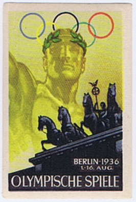 AK0446  1936 OLYMPICS BERLIN POSTER STAMP -WURBEL