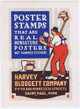 AK0450 POSTER STAMPS THAT ARE REAL MINIATURE POSTERS...