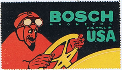 AK0452 BOSCH MAGNETOS ARE MADE IN THE USA POSTER STAMP