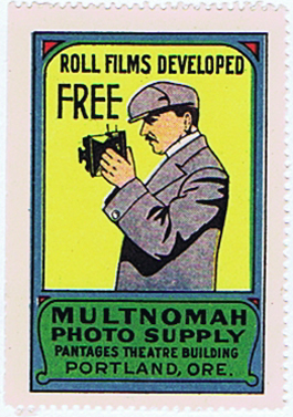 AK0690 ROLL FILMS DEVELOPED FREE - MULTNOMAH PHOTO SUPPLY -- POSTER STAMP