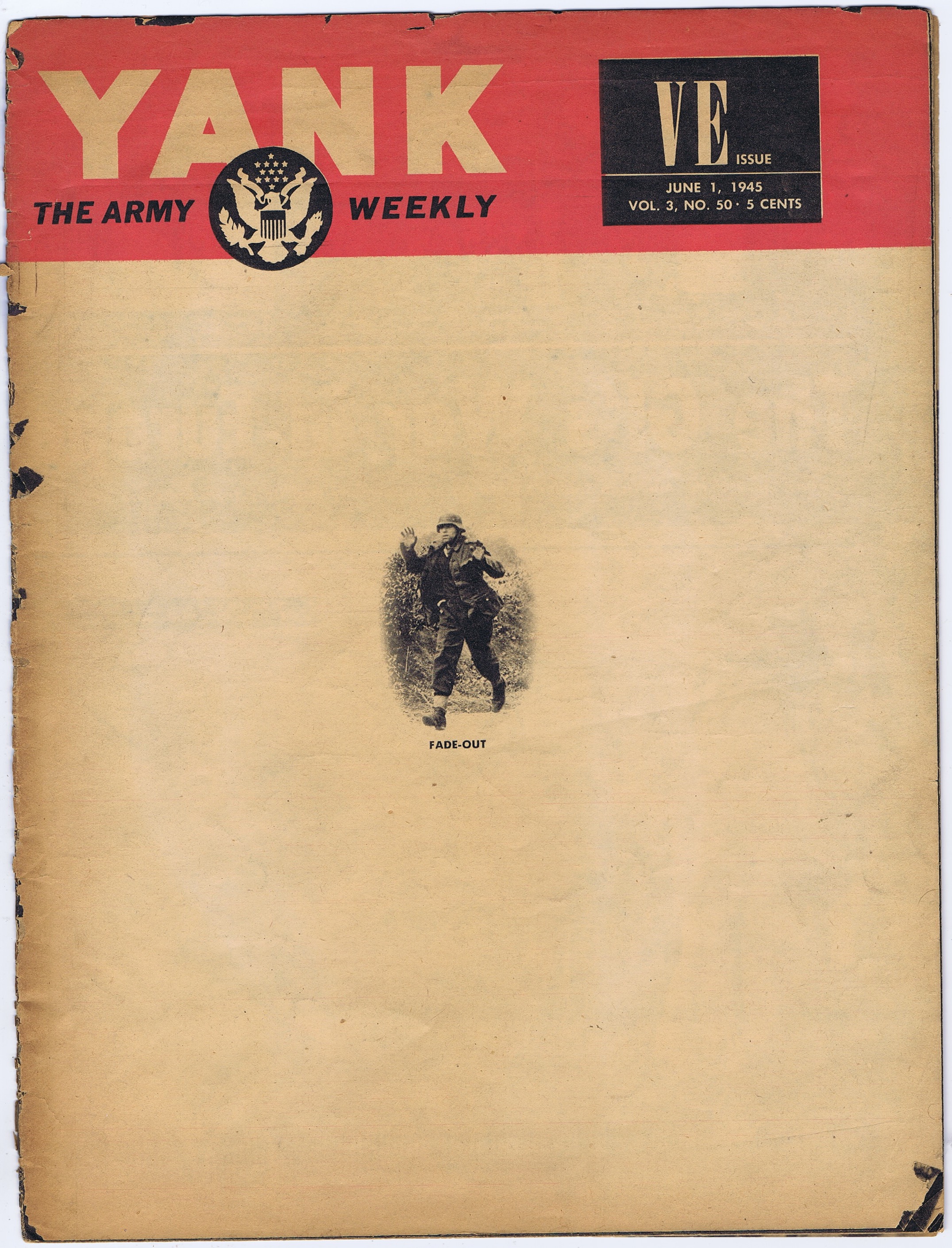 J217	YANK, THE ARMY WEEKLY VE ISSUE JUNE 1, 1945