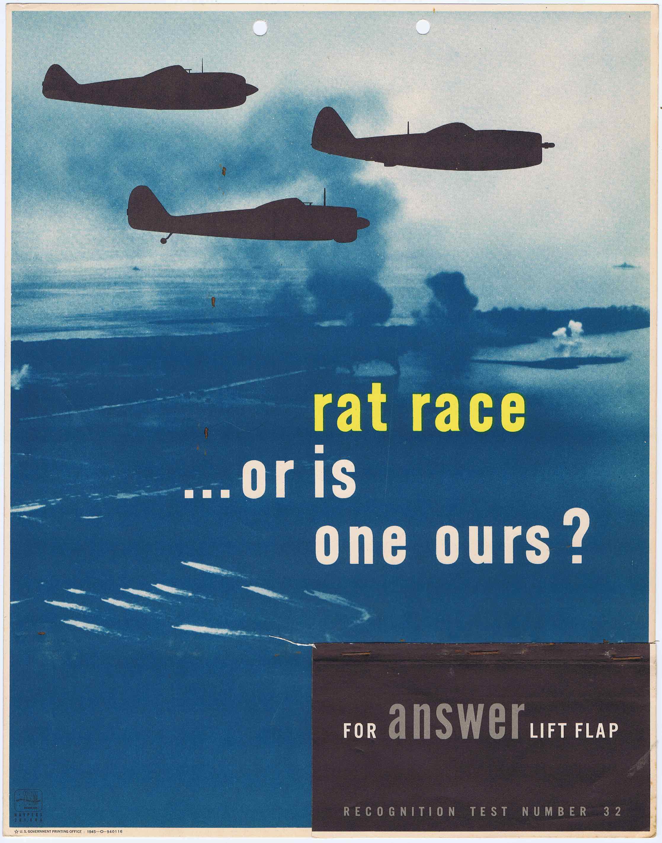 J309	RAT RACE…OR IS ONE OURS - U.S. ARMY AIR FORCE RECOGNITION POSTER