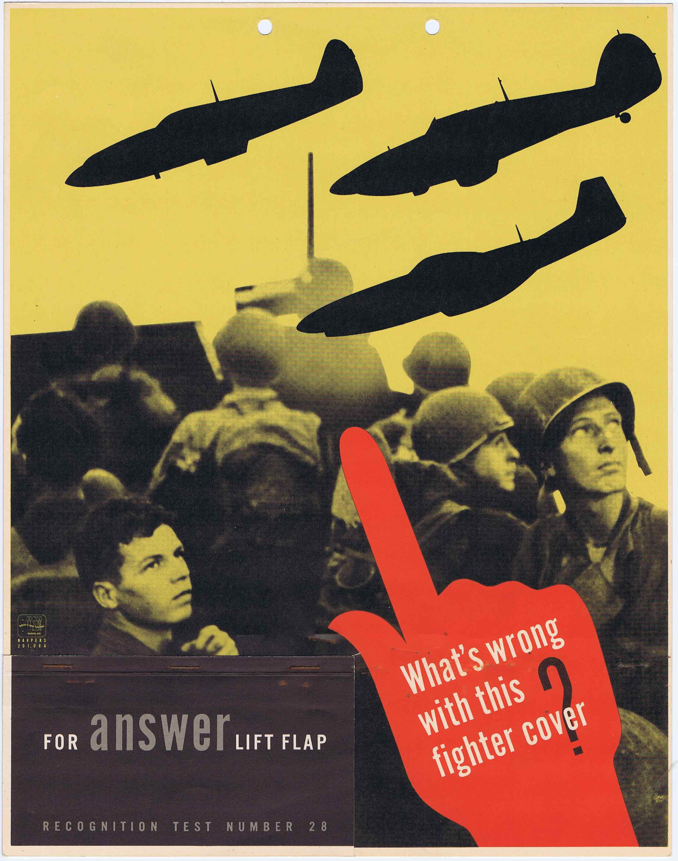 J310	WHAT’S WRONG WITH THIS FIGHTER COVER? - U.S. ARMY AIR FORCE RECOGNITION POSTER