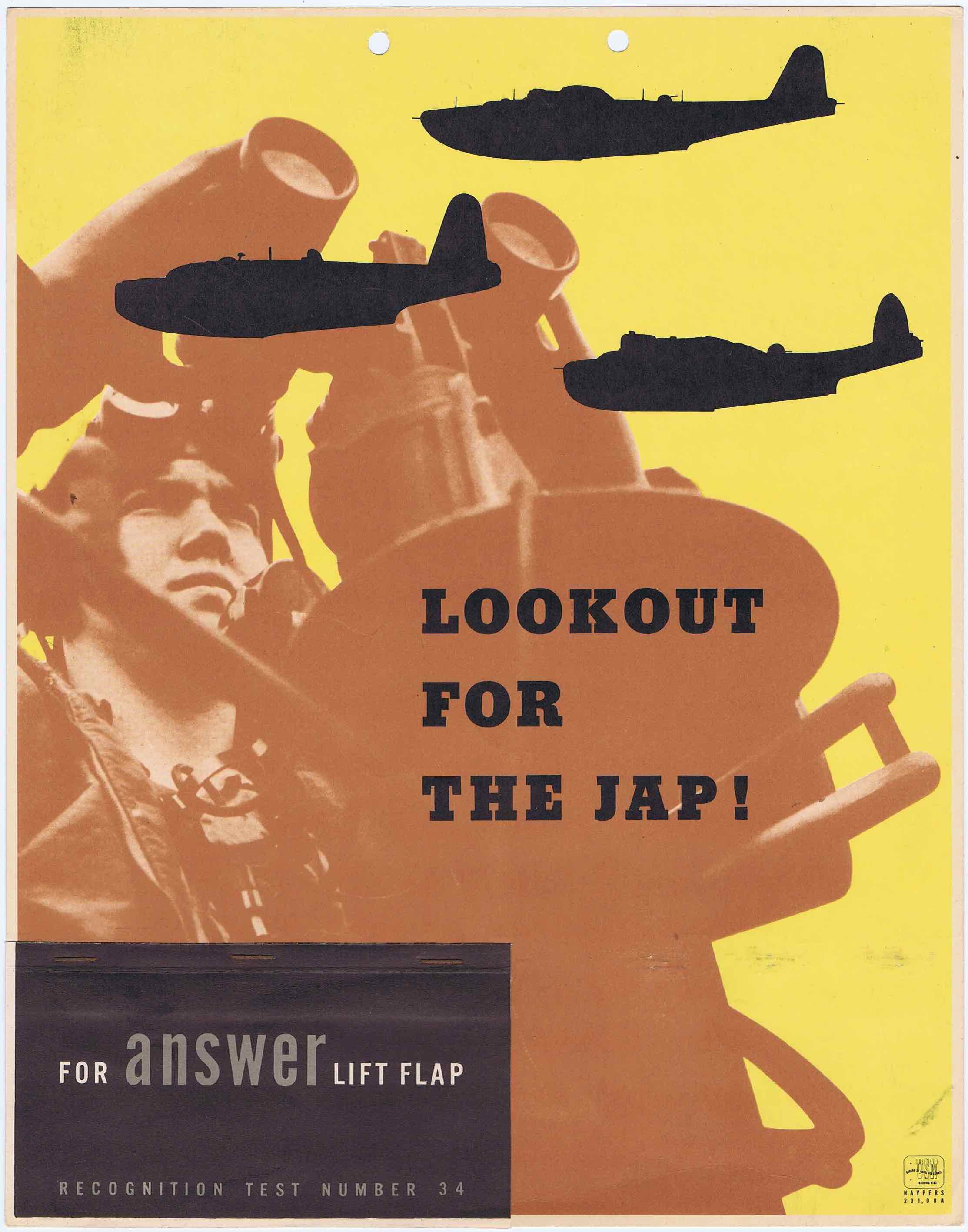 J315	LOOKOUT FOR THE JAP! - U.S. ARMY AIR FORCE RECOGNITION POSTER