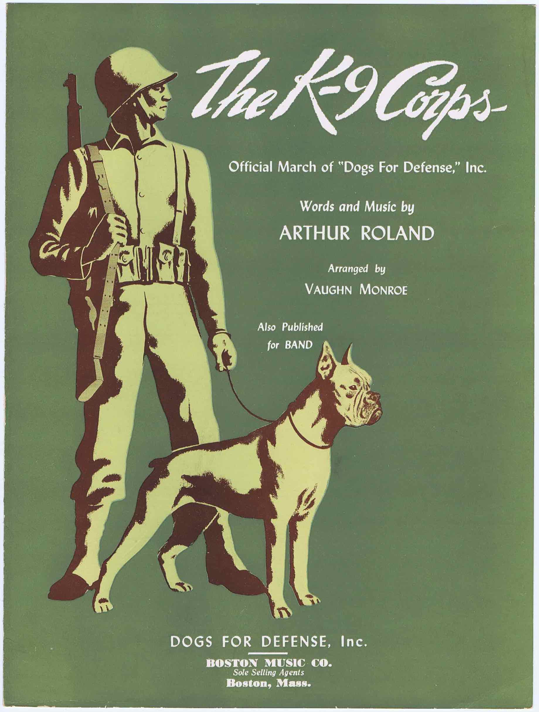 J333	THE K-9 CORPS - OFFICIAL MARCH FOR “DOGS FOR DEFENSE”, INC.