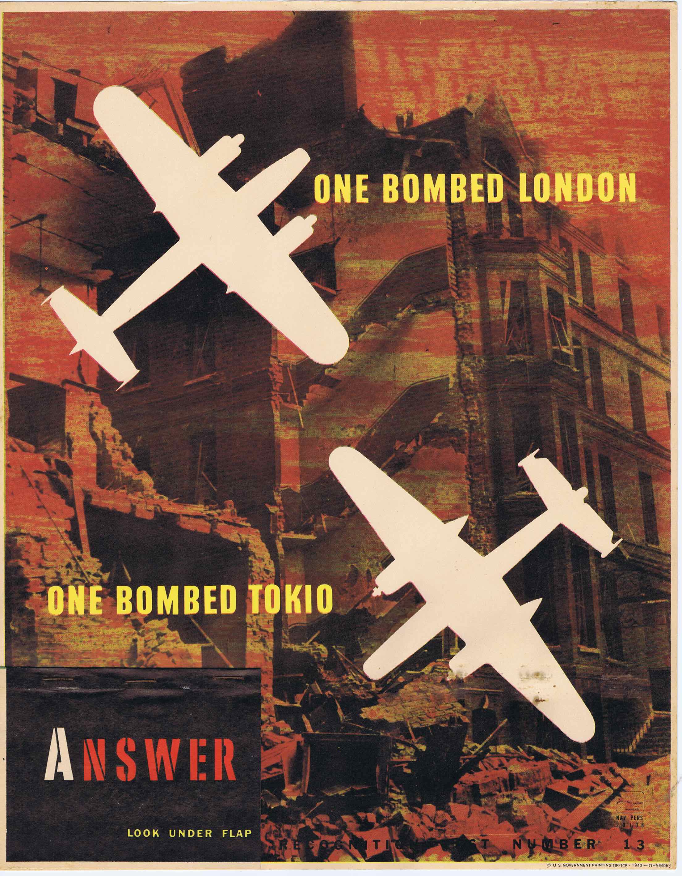 J351	ONE BOMBED LONDON - ONE BOMBED TOKIO