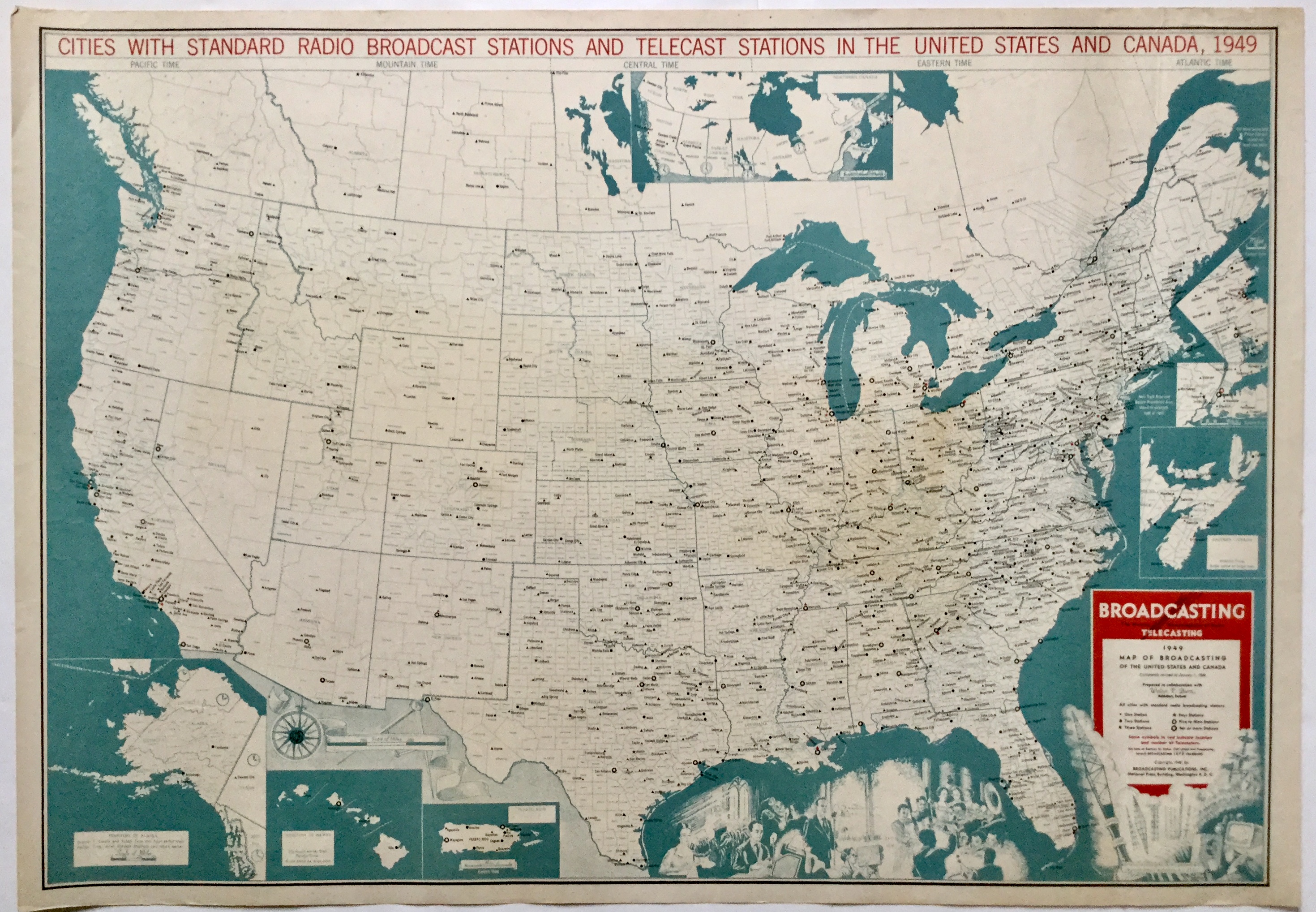 J493	MAP FOR BROADCASTING 1949