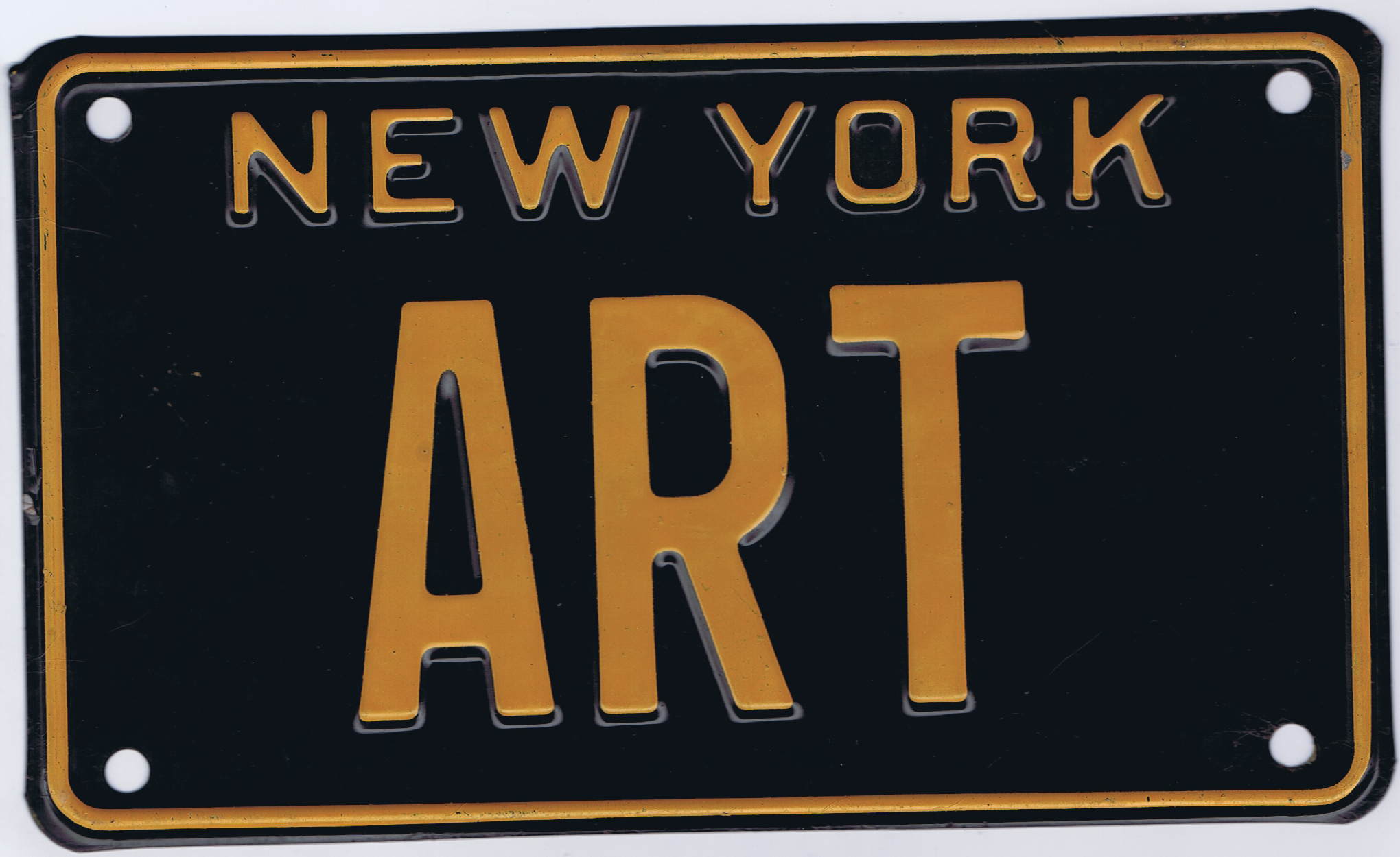 J511		NEW YORK VANITY LICENSE PLATE 1930S - “ART”