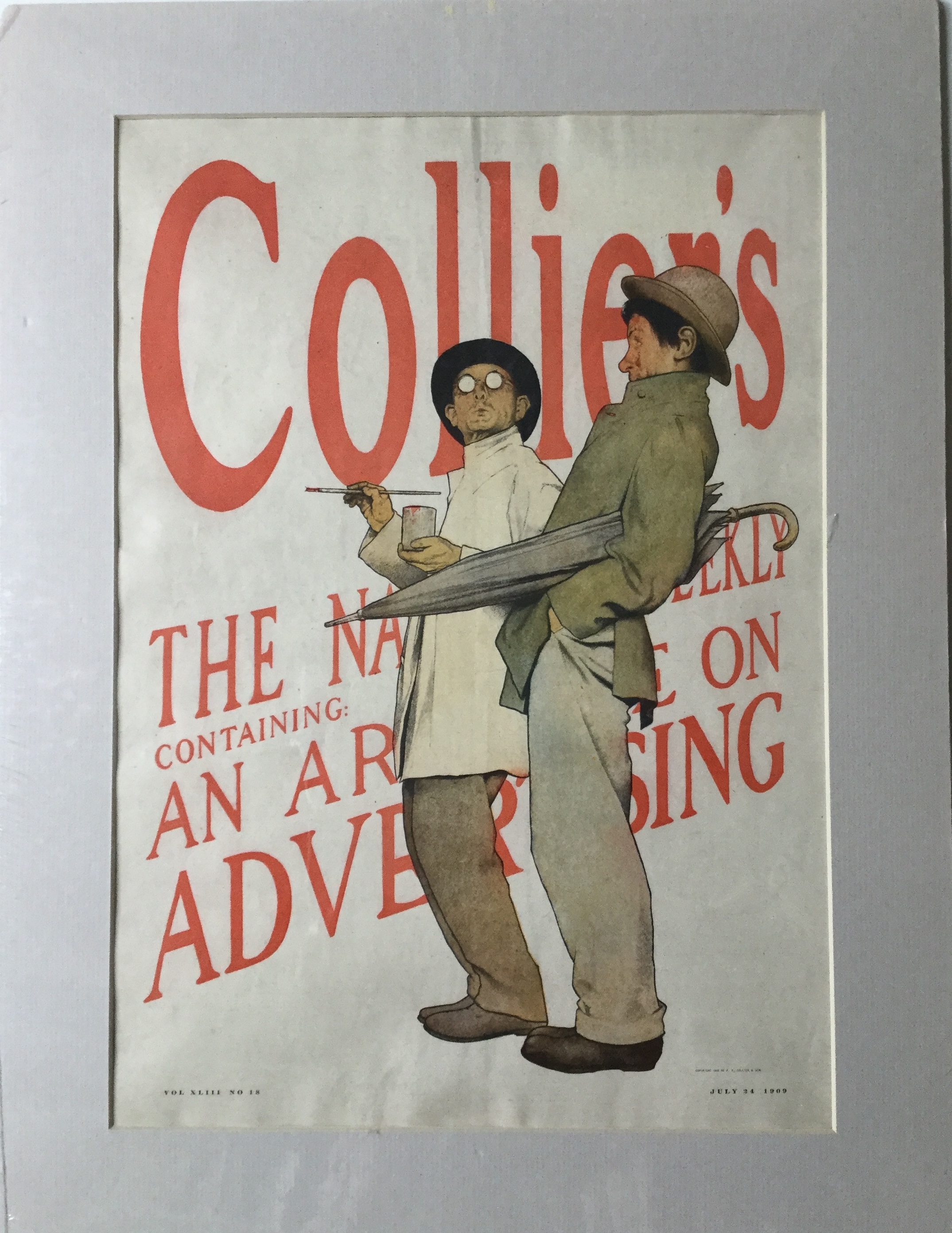 J527	COLLIER’S MAGAZINE - THE ART OF ADVERTISING ‘COVER’ JULY 24, 1909