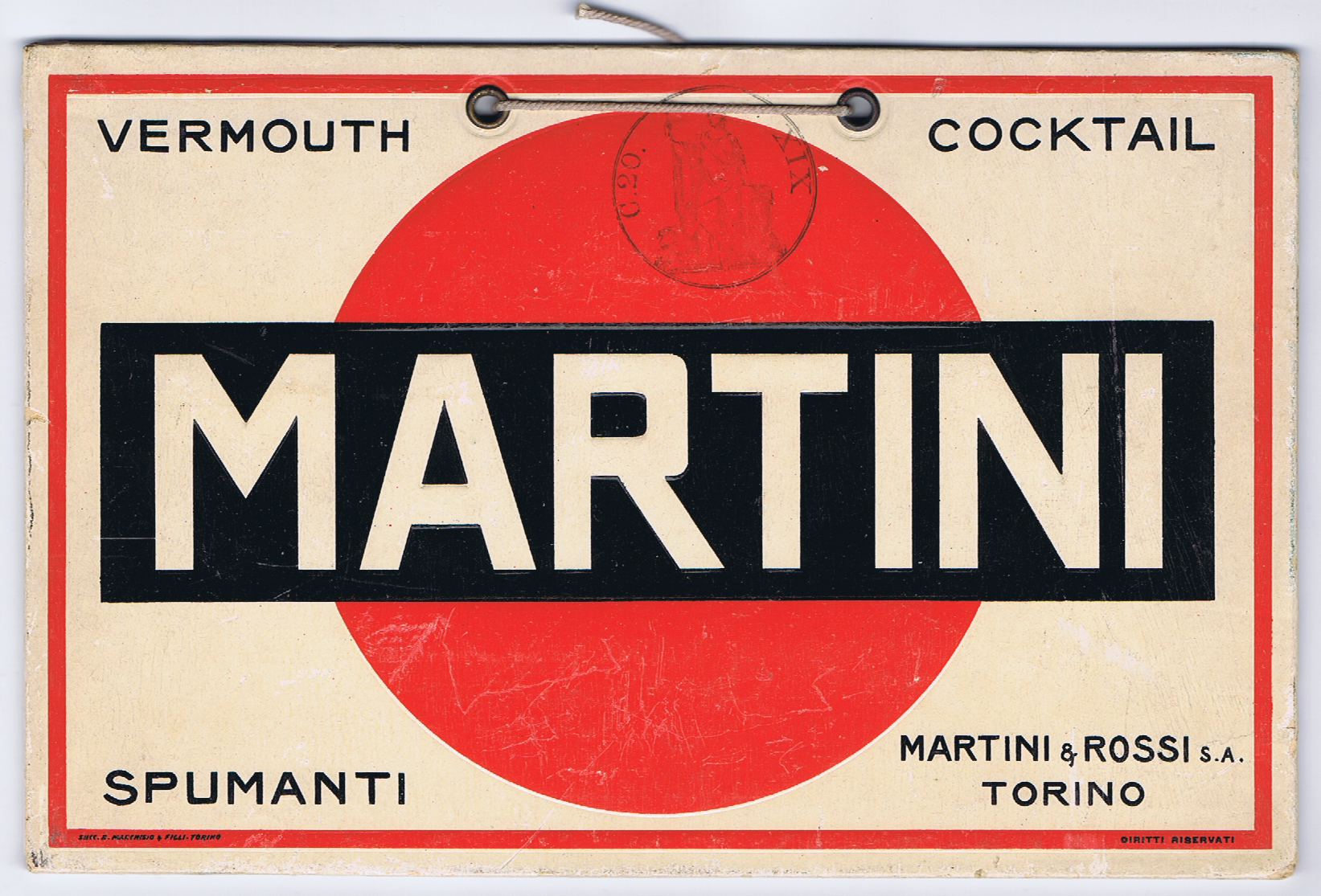J529	MARTINI VERMOUTH COCKTAIL TORINO
