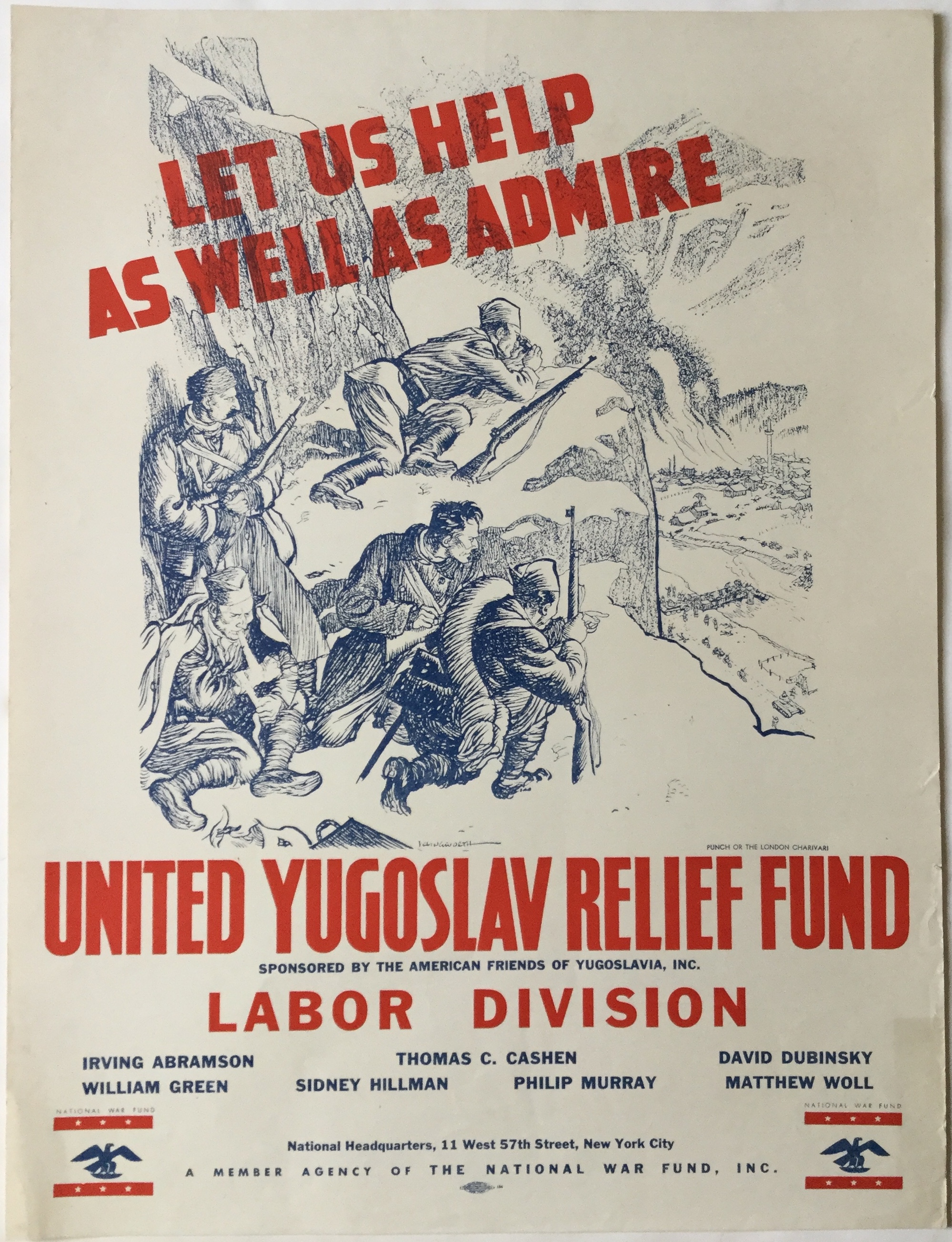 L0178		LET US HELP AS WELL AS ADMIRE UNITED YUGOSLAV RELIEF FUND