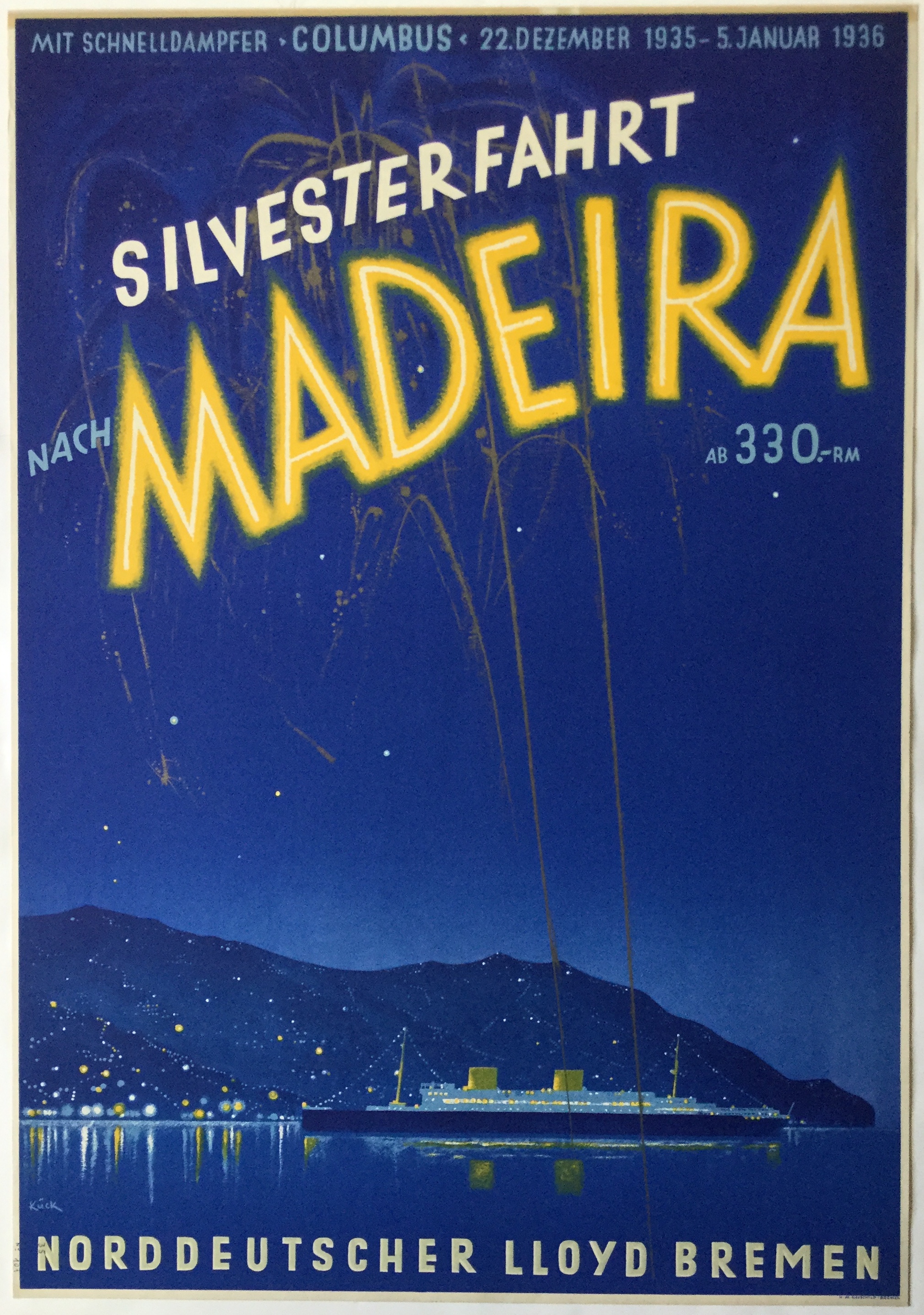 WW1578	MADEIRA - NEW YEARS CRUISE ON THE COLUMBUS