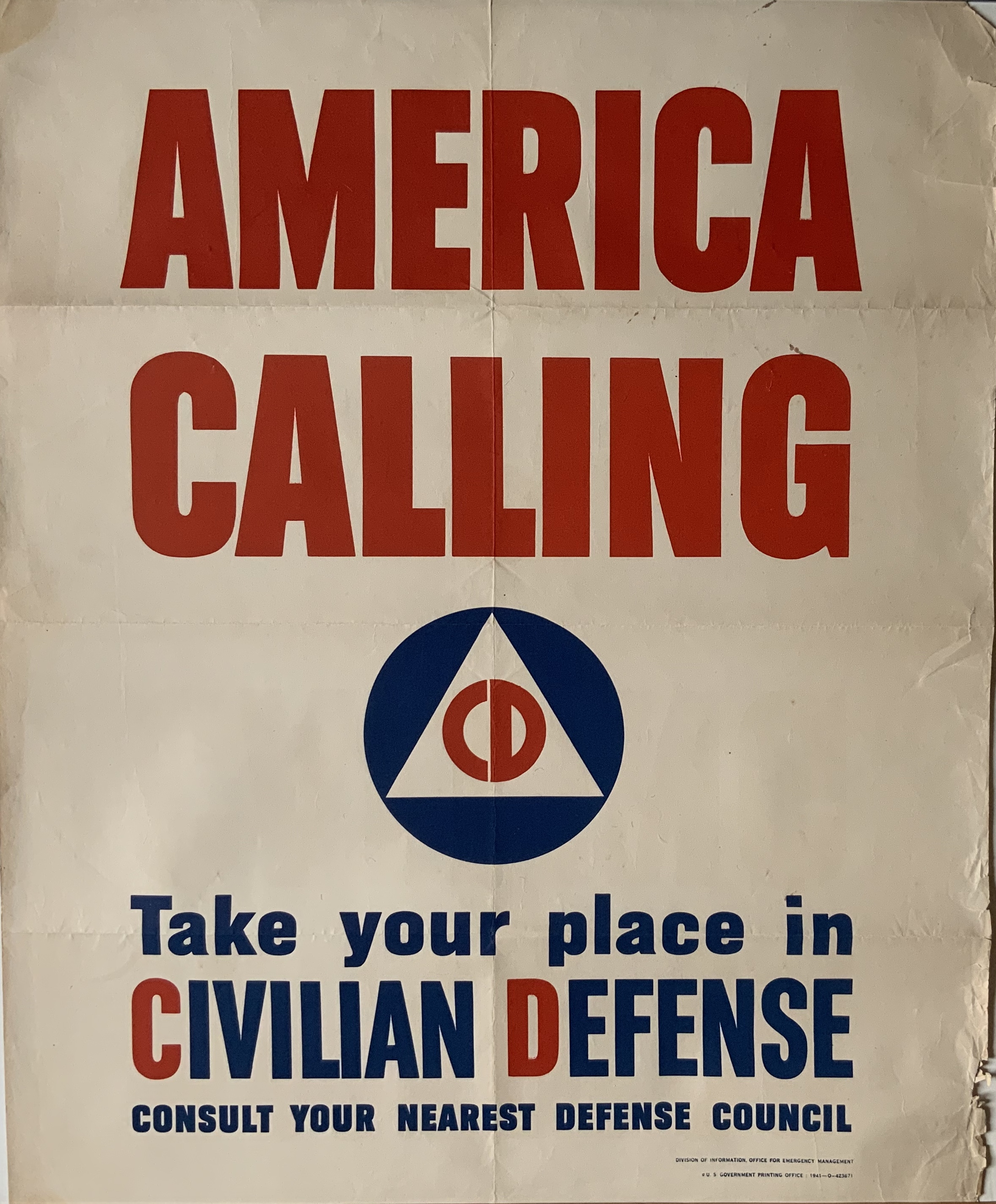 J579	AMERICA CALLING - TAKE YOUR PLACE IN CIVILIAN DEFENSE