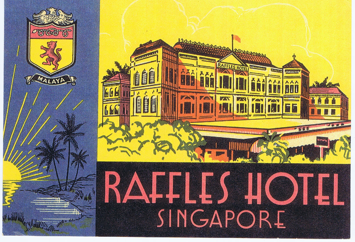 L1254	RAFFLES HOTEL SINGAPORE LUGGAGE LABEL