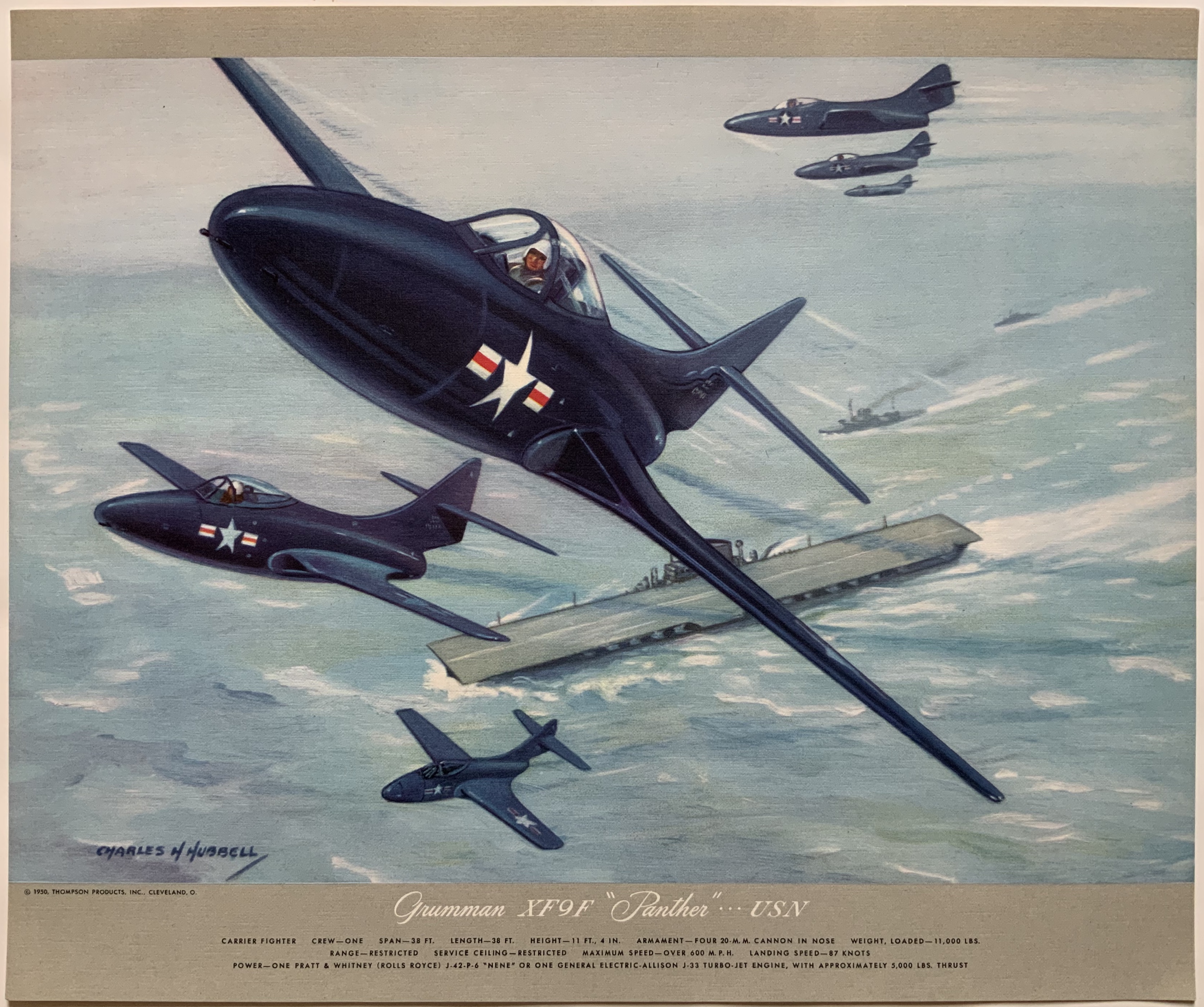 J742	EARLY AMERICAN JETS - THOMPSON PRODUCTS PREMIUM LITHOGRAPHS