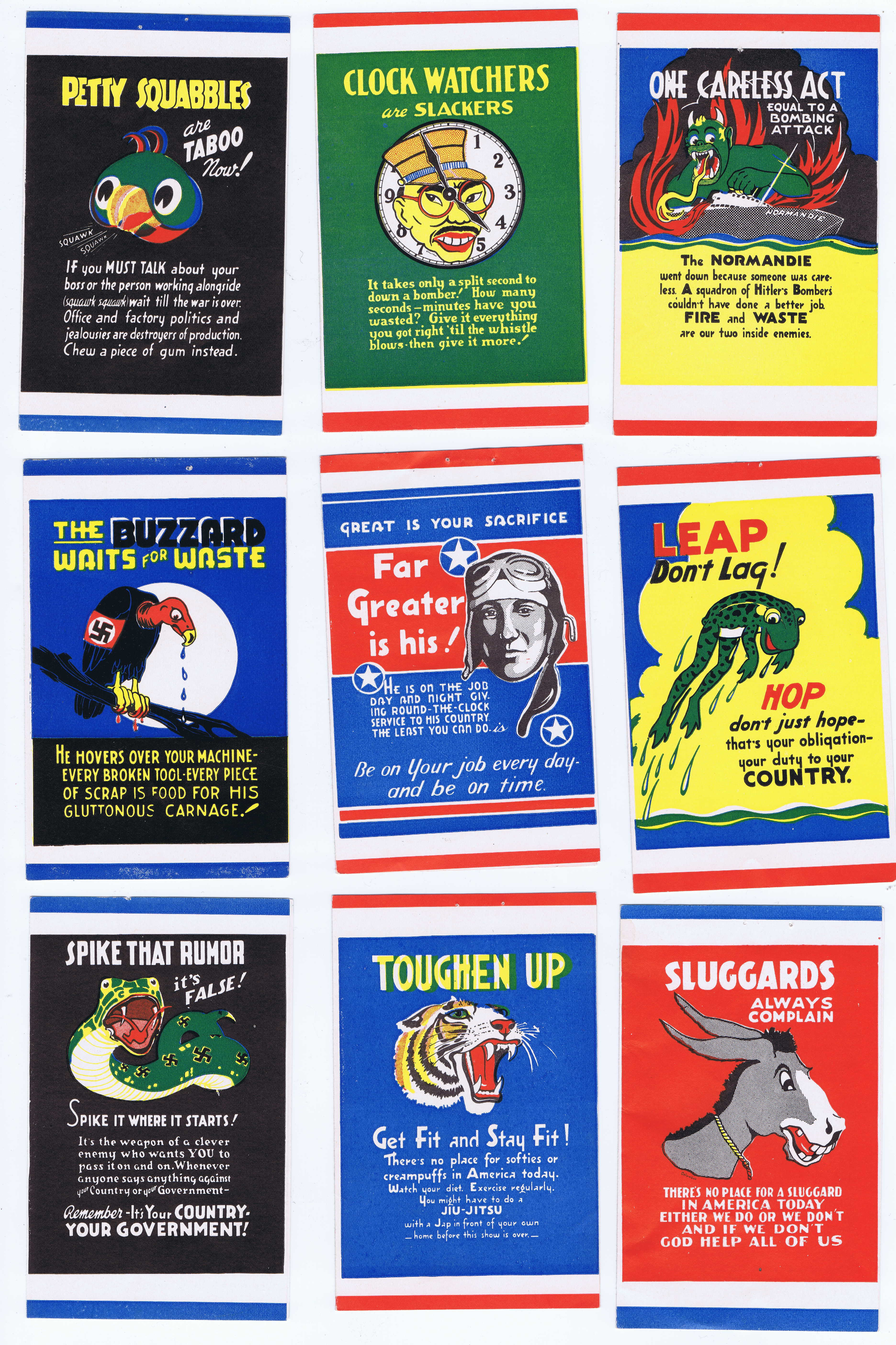 J959	9 EARLY WWII PATRIOTIC PAMPHLETS