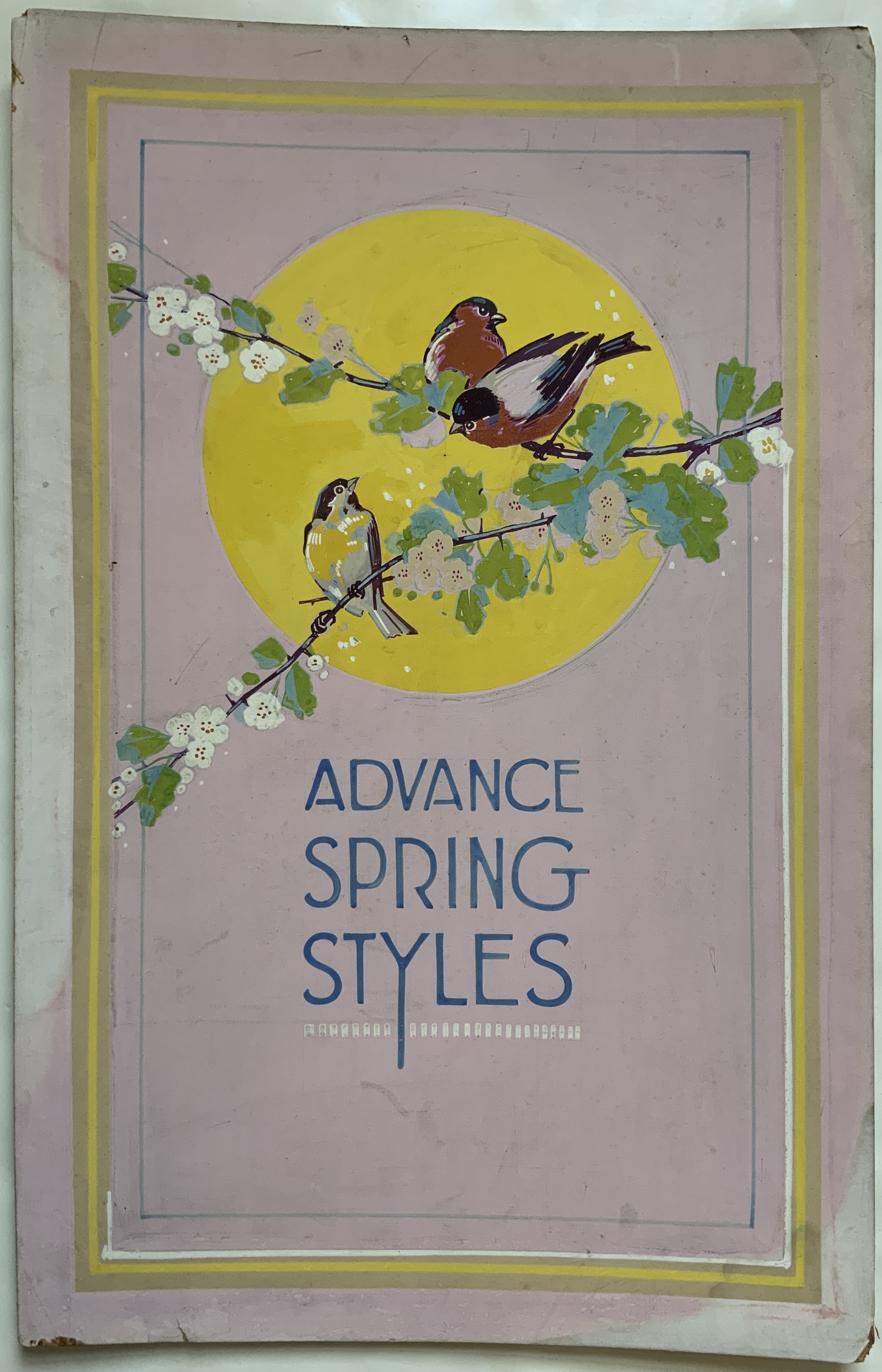 M42	ADVANCE SPRING STYLES - ORIGINAL ART FOR A DEPARTMENT STORE WINDOW