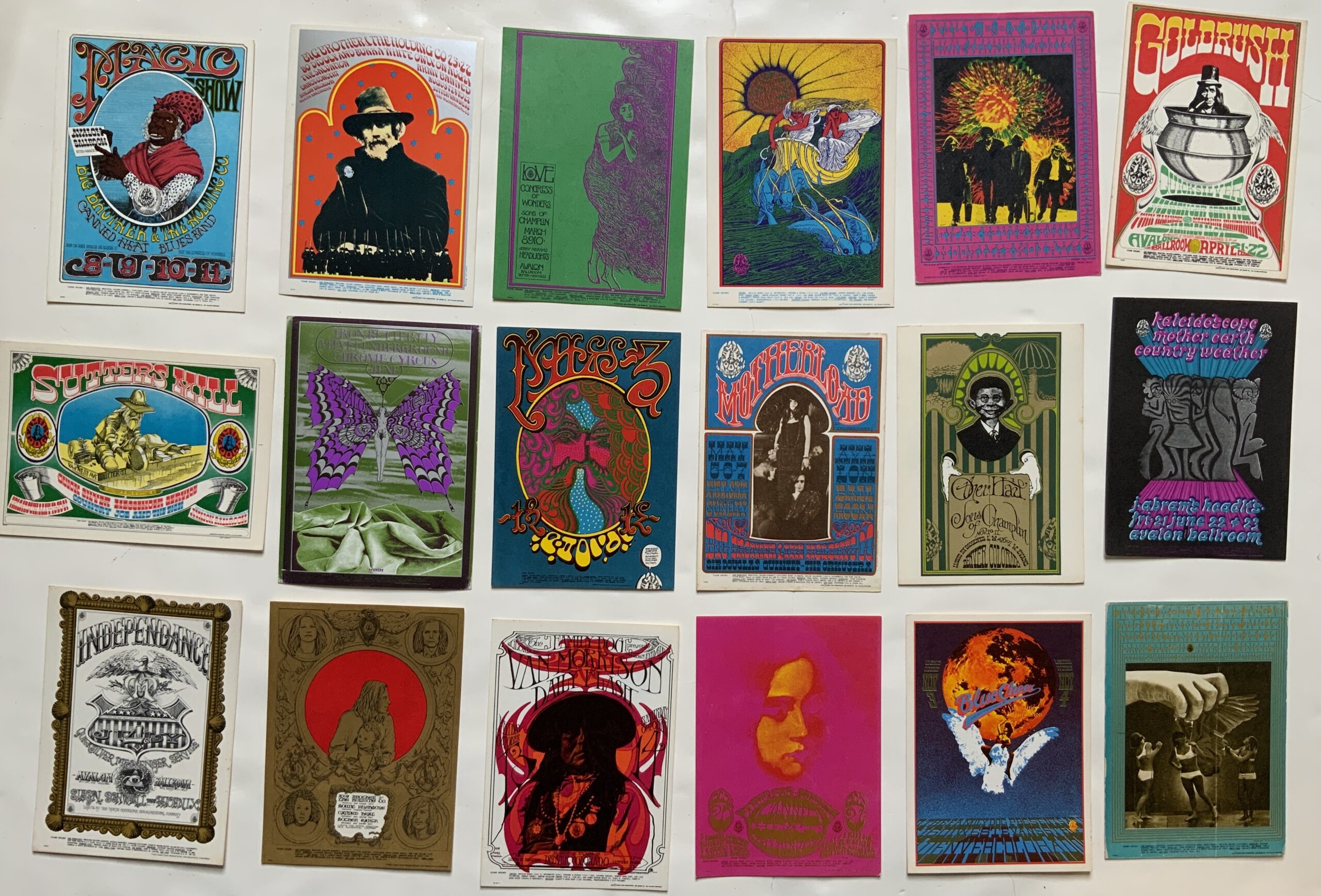 M109	PSYCHEDELIC POSTER POSTCARD COLLECTION ($25 EACH)