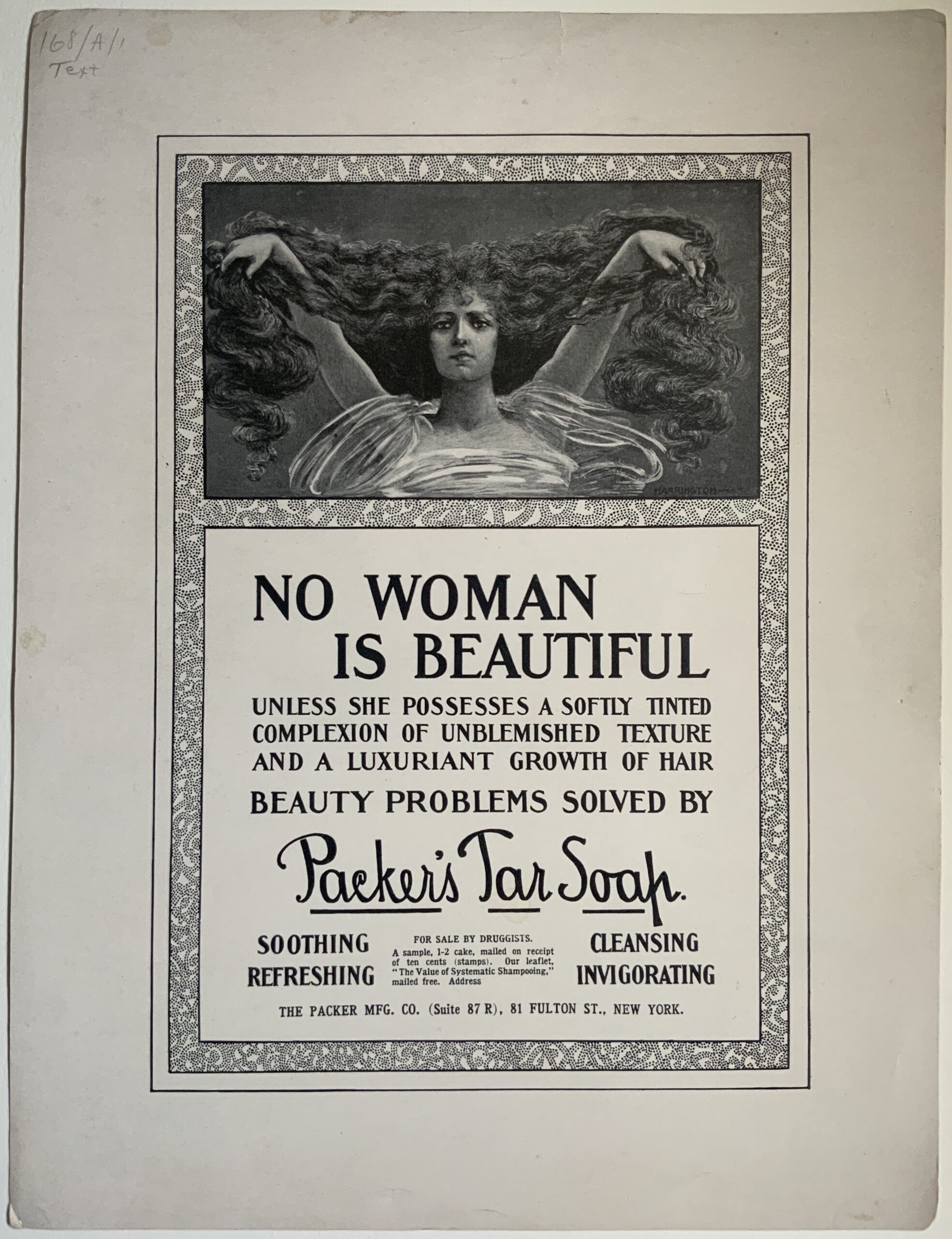 M175	EARLY ADVERTISING PROOFS FOR PACKER’S SOAP, CA. 1900-05