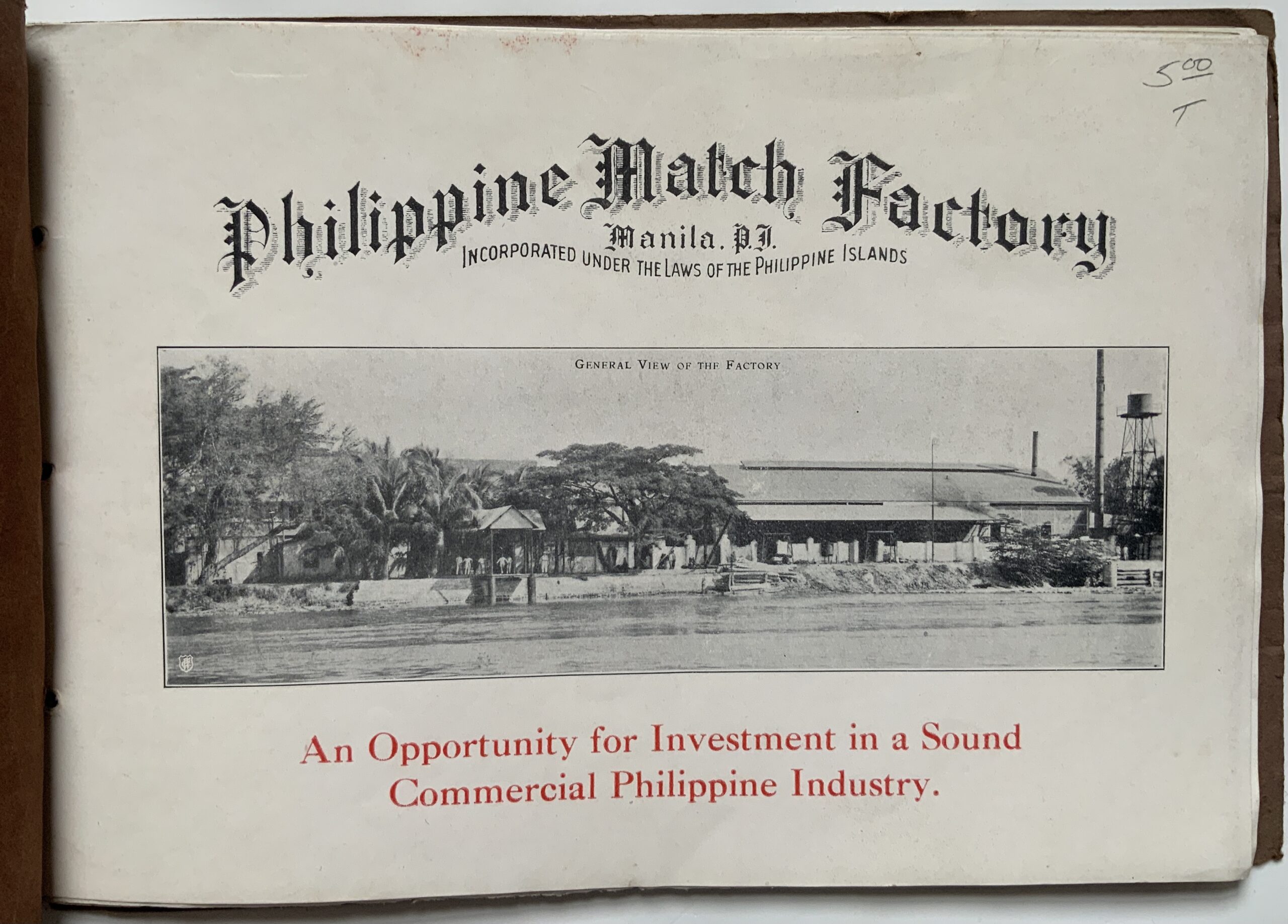 M251	PHILIPPINE MATCH COMPANY CATALOG CA. 1910