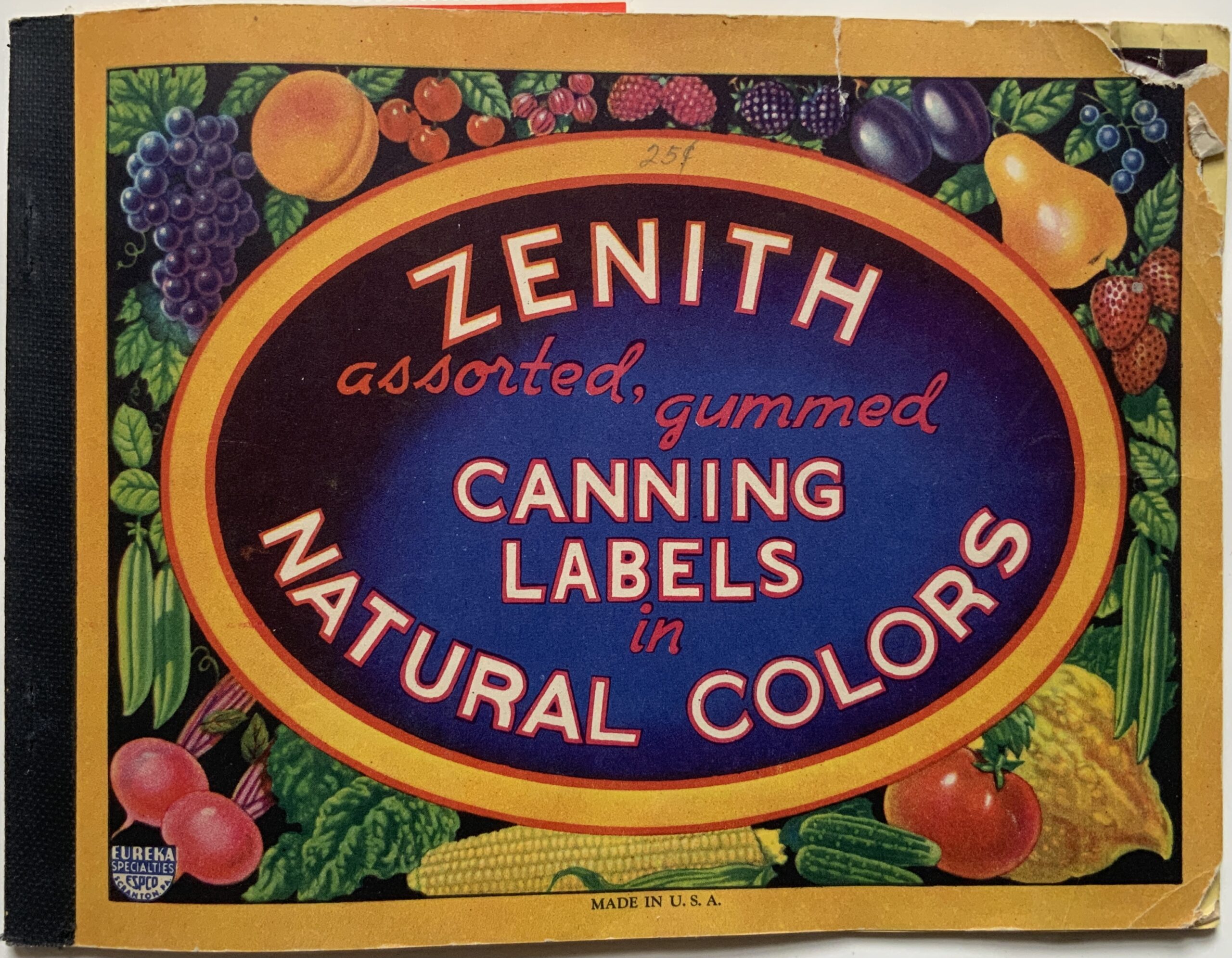M254	ZENITH CANNING LABELS NATURAL COLORS CA. 1940