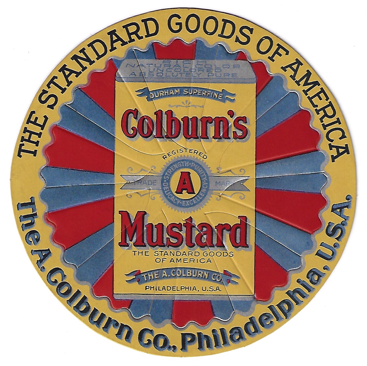 M399	COLBURN’S MUSTARD CARDBOARD TOY PINWHEEL