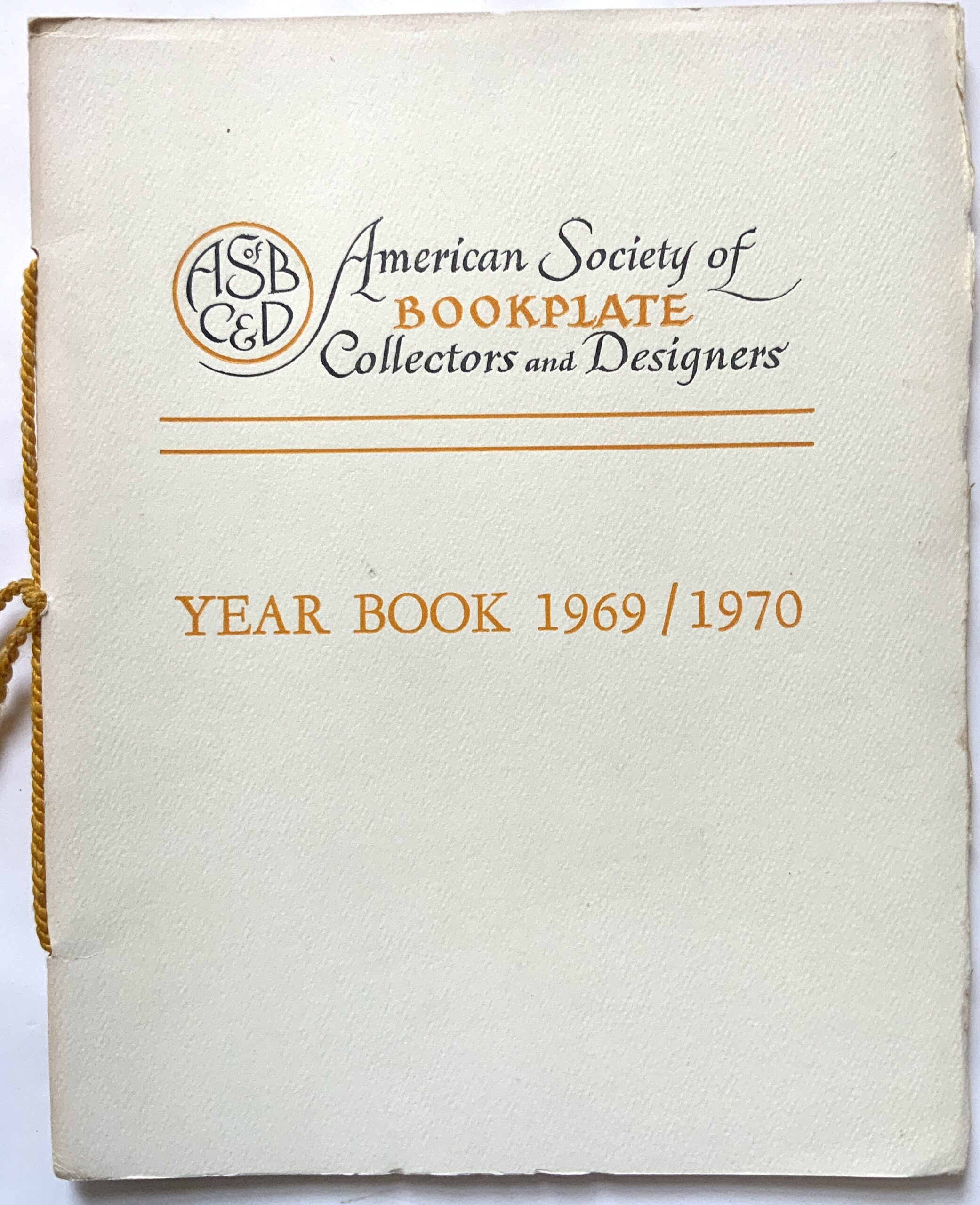 M504	AMERICAN SOCIETY OF BOOKPLATE COLLECTORS AND DESIGNERS YEAR BOOK -  VOLUME 35 - 1969/1970