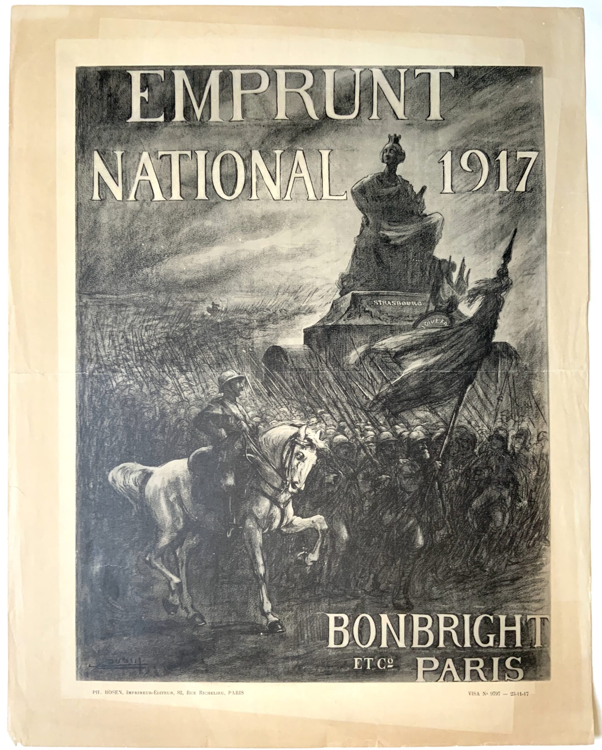 B3763	EMPRUNT NATIONAL 1917 BONBRIGHT & CO, PARIS