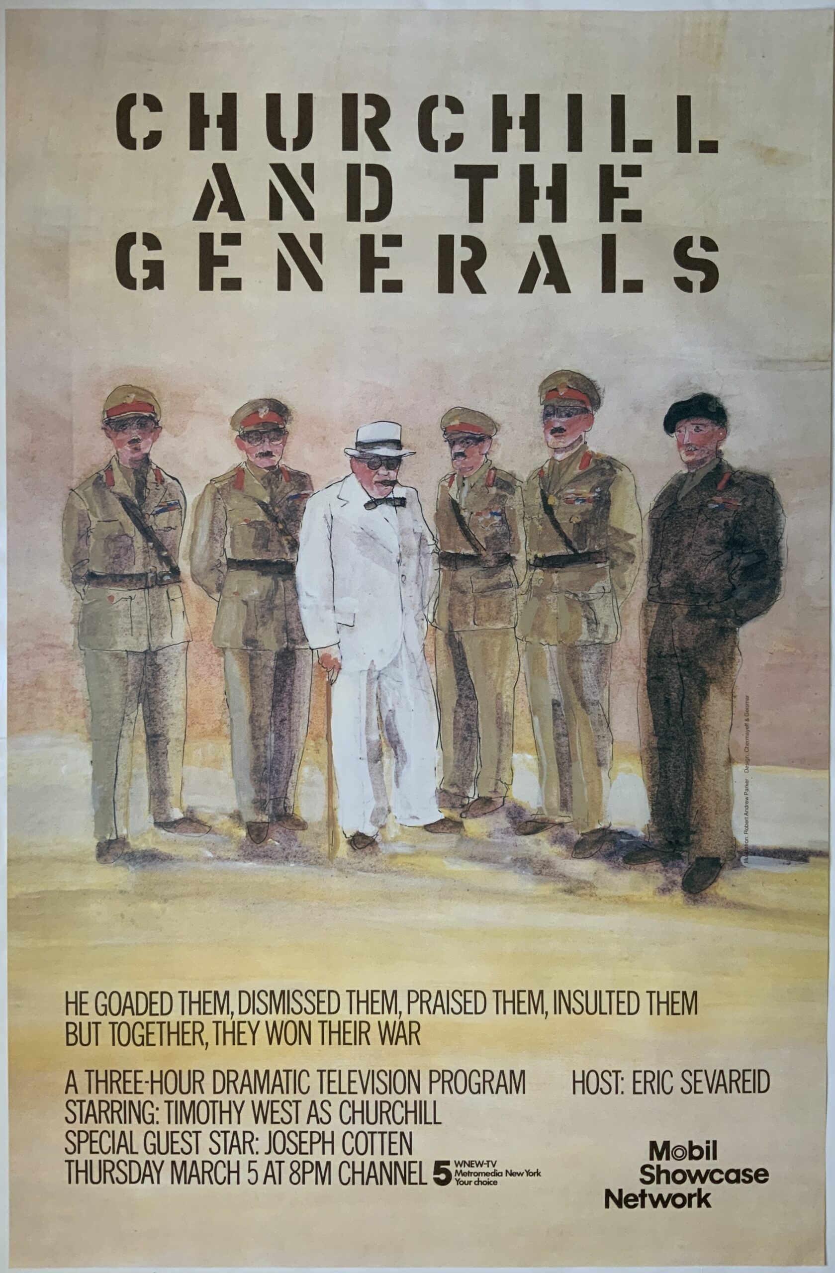 M636	CHURCHILL AND THE GENERALS MOBILE SHOWCASE NETWORK POSTER