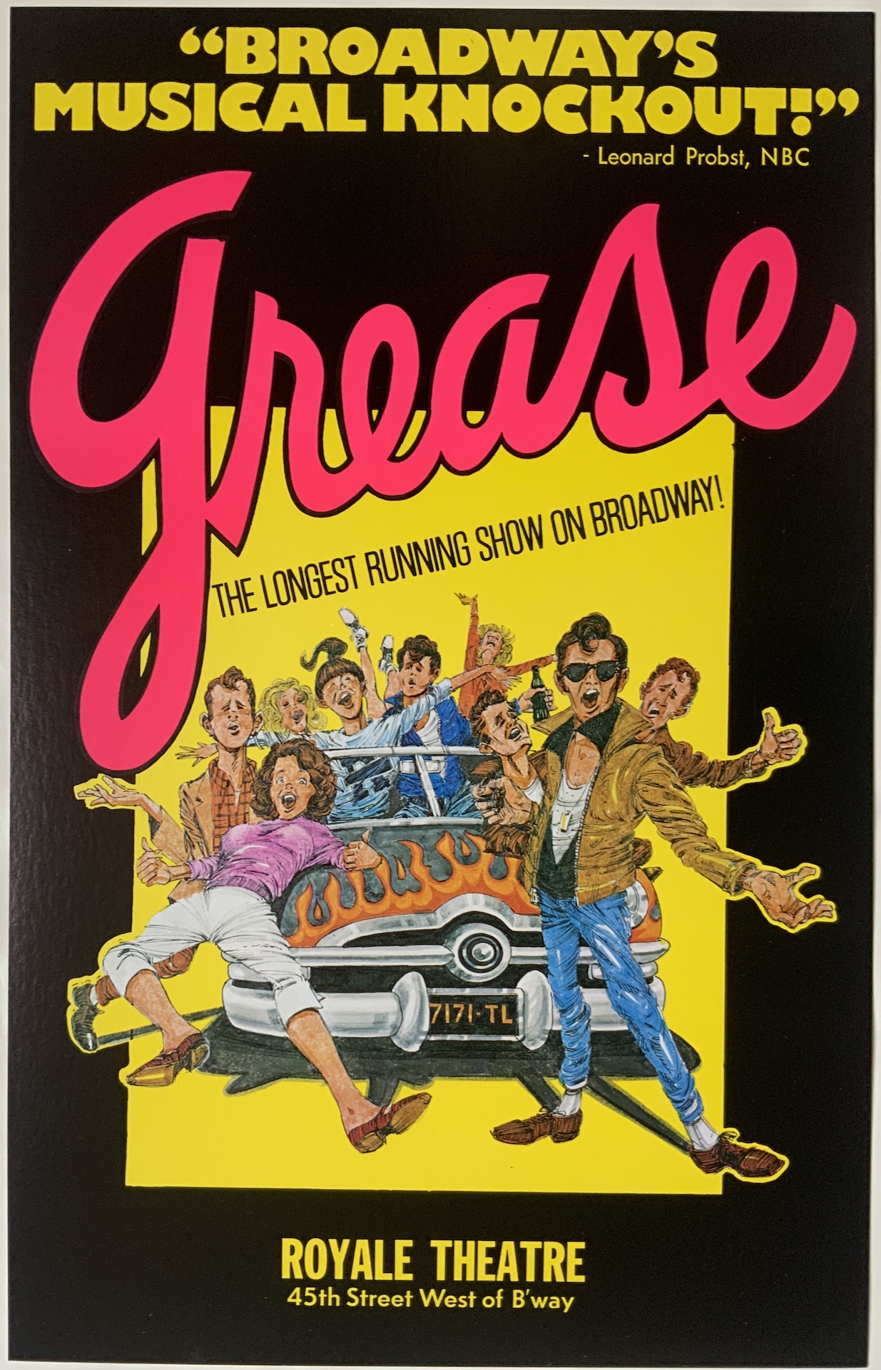 M643	GREASE ORIGINAL PRODUCTION WINDOW CARD 1972