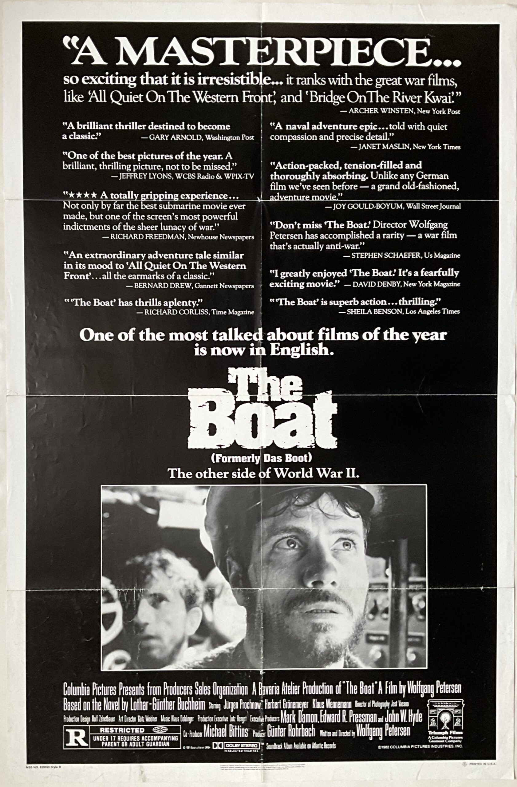 ST16		“THE BOAT” (DAS BOOT) ORIGINAL ENGLISH FILM POSTER